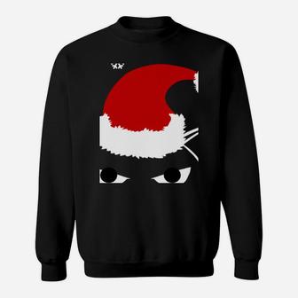 Funny Christmas Cat "Meh" Tee Gift For Cat Owners Sweatshirt | Crazezy