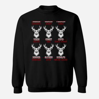 Funny Christmas Deer Bow Hunting Santa Men Women Hunter Gift Sweatshirt Sweatshirt | Crazezy UK