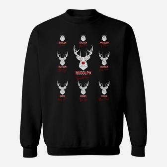 Funny Christmas Deer Bow Hunting Santa Ugly Xmas Hunter Gift Sweatshirt Sweatshirt | Crazezy CA