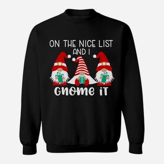 Funny Christmas Gnome Shirt Three Gnomes Gnomies Gnome Lover Sweatshirt | Crazezy