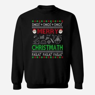 Funny Christmas Math Teacher Shirt Ugly Christmas Math Women Sweatshirt | Crazezy UK