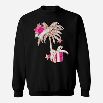 Funny Christmas Santa Hat Gift Hawaiian Holiday Gift Sweatshirt | Crazezy AU