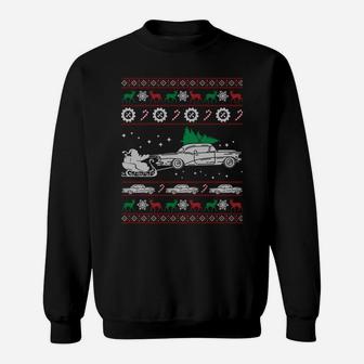 Funny Classic Car Ugly Christmas Sweater Xmas Gift Sweatshirt Sweatshirt | Crazezy