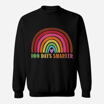 Funny Colorful Happy 100 Days Smarter Student Teacher Sweatshirt | Crazezy DE