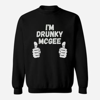 Funny Couple St Patricks Day I Am Drunky Mcgee Funny Sweatshirt - Thegiftio UK