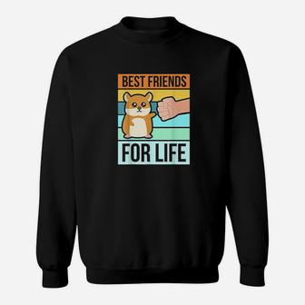 Funny Cute Hamster Gifts Face Best Friends For Life Sweatshirt | Crazezy