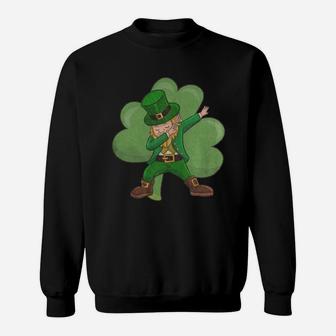Funny Dabbing Leprechaun St Patricks Day Sweatshirt - Thegiftio UK