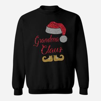 Funny Dirty Santa Hat Grandma Claus Sweatshirt - Monsterry