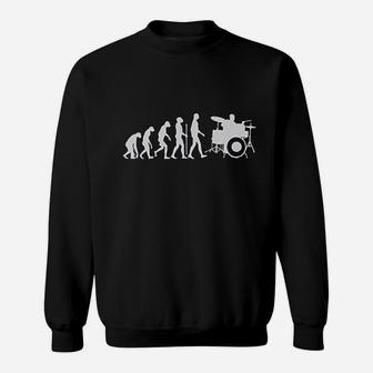 Funny Drums Humor Gift Idea Drummer Evolution Sweatshirt | Crazezy