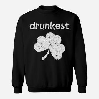 Funny Drunkes St Paddys Drinking Beer Wine Shamrock Sweatshirt - Thegiftio