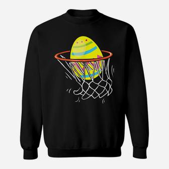 Funny Easter Basketball Egg Hunting Kids Boys Teens Sweatshirt | Crazezy UK