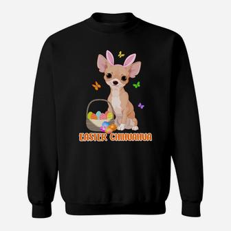 Funny Easter Chihuahua Easter Bunny Chihuahua Sweatshirt - Thegiftio UK