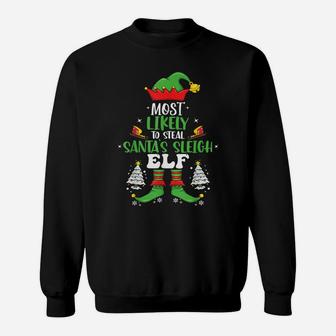 Funny Elf Family Matching Group Christmas Party Pajama Gifts Sweatshirt | Crazezy