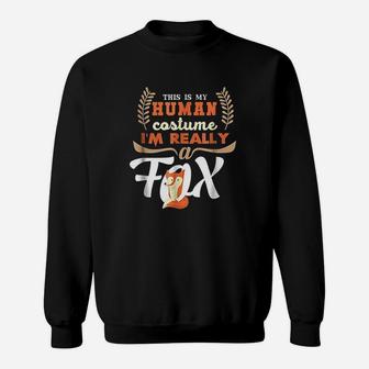 Funny Fox My Human Sweatshirt | Crazezy CA