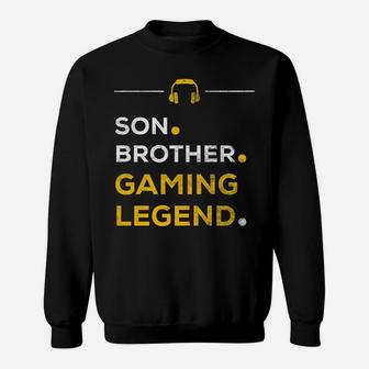 Funny Gamer Christmas Gift Son Brother Gaming Legend Sweatshirt | Crazezy UK