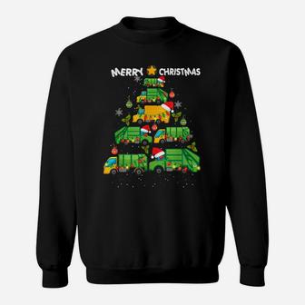 Funny Garbage Truck Christmas Tree Ornament Decor Boys Kids Sweatshirt | Crazezy UK