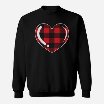 Funny Gift Heart Stripe Valentine Gift Happy Valentines Day Sweatshirt - Seseable