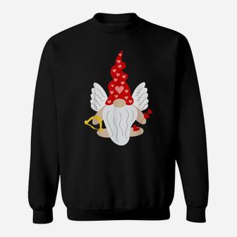 Funny Gnome Bow And Arrows Cute Love Valentine Sweatshirt - Monsterry CA