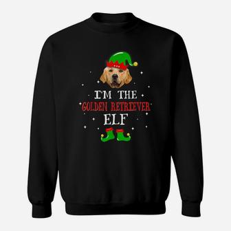 Funny Golden Retriever Elf Christmas Dog Dad Dog Mom Sweatshirt | Crazezy