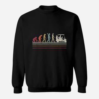 Funny Golf Retro Style Evolution Of Man Sweatshirt - Thegiftio UK