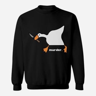 Funny Goose Murder Sweatshirt Sweatshirt | Crazezy