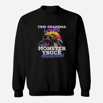 Funny Grandma Monster Truck Sweatshirt | Crazezy