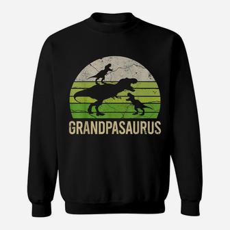 Funny Grandpa Dinosaur Grandson Men Gift Tee For Fathers Day Sweatshirt | Crazezy