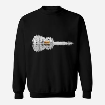 Funny Guitar Lake Shadow Love Guitar Musician Sweatshirt | Crazezy DE