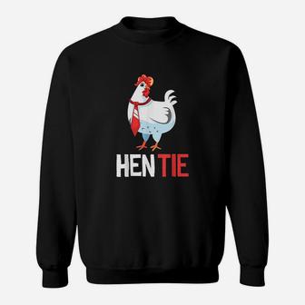 Funny Hen Tie Sweatshirt | Crazezy