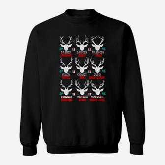 Funny Hunter Of All Santa's Reindeers Cute Deer Xmas Gift Sweatshirt | Crazezy