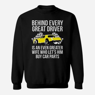 Funny Husband Driver Great Wife Racing Car Parts G Body Race Sweatshirt | Crazezy UK