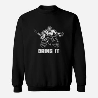 Funny Ice Hockey Player Gift Goalie Apparel Graphic Sweatshirt | Crazezy DE