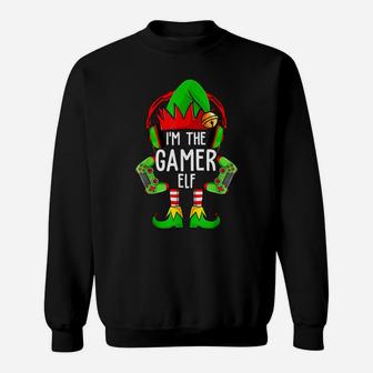 Funny Im The Gamer Elf Gaming Group Family Holiday Matching Sweatshirt | Crazezy