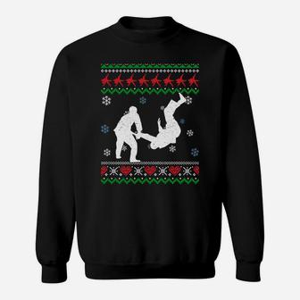 Funny Judo Ugly Christmas Martial Arts Xmas Sport Gifts Sweatshirt Sweatshirt | Crazezy AU