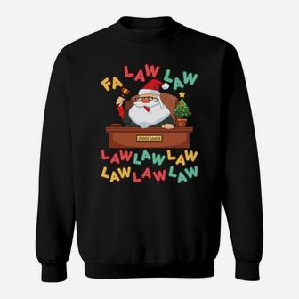 Funny Lawyer Christmas Santa Hat Fa Law Quote Holiday Sweatshirt Sweatshirt | Crazezy