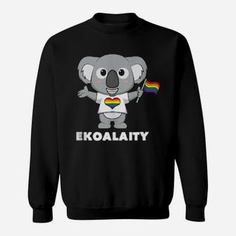 Funny Lgbt Koala Bear Equality Gay Pride Flag Sweatshirt - Monsterry DE