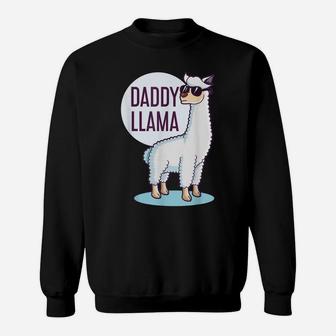 Funny Llama Father Animal Lover Vegan Daddy Father Sweatshirt | Crazezy UK