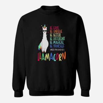 Funny Llamacorn Funny Cute Llama Unicorn Sweatshirt - Thegiftio UK
