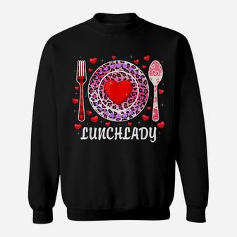Funny Lunch Lady Happy Valentine's Day Women Matching Sweatshirt | Crazezy