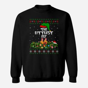 Funny Matching Family Ugly The Littlest Elf Christmas Sweatshirt | Crazezy CA