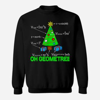 Funny Math Geometry Christmas Tree Geometree Teacher Sweatshirt | Crazezy CA