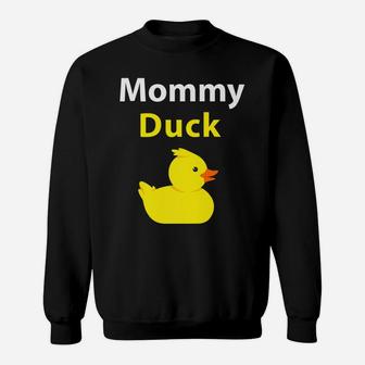 Funny Mommy Duck Rubber Duck Mom Sweatshirt | Crazezy