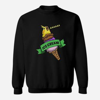 Funny Parrot Pet Doodle Scream Ice Cream Cockatiel Sweatshirt | Crazezy UK