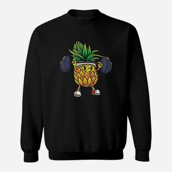 Funny Pineapple Powerlifting Weightlifting Gym Workout Girls Sweatshirt | Crazezy CA