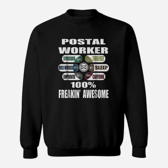 Funny Postal Worker Gift Infographic Sweatshirt - Thegiftio UK