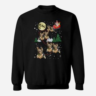 Funny Reindeer Yorkie Xmas Christmas Dog Lovers Gift Sweatshirt Sweatshirt | Crazezy
