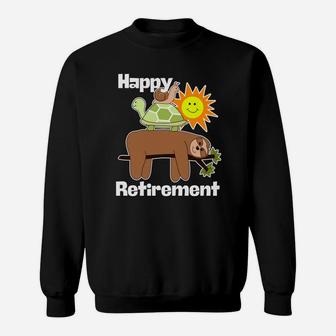 Funny Retirement Gag Gift Funny Sloth Retirement Sweatshirt - Thegiftio UK