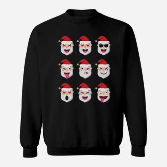 Funny Santa Claus Emotion Sweatshirt - Monsterry