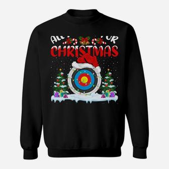 Funny Santa Hat All I Want For Christmas Is A Archery Sweatshirt | Crazezy AU