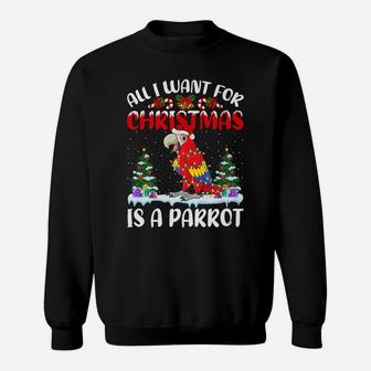 Funny Santa Hat All I Want For Christmas Is A Parrot Sweatshirt | Crazezy CA